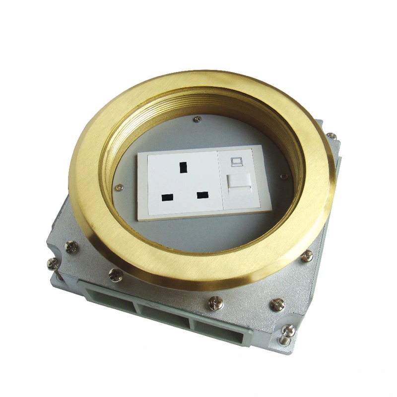 160mm Round Cover Hidden Floor Sockets Swivel Type Underfloor Sockets