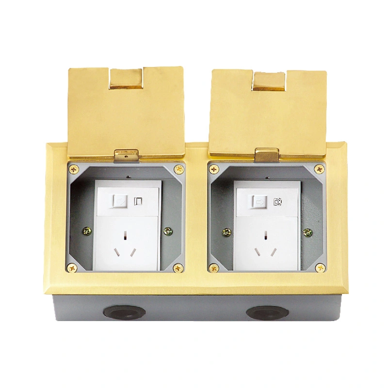 Double Door Open Cover Socket Floor 8 ຄວາມຈຸຂອງໂມດູນ