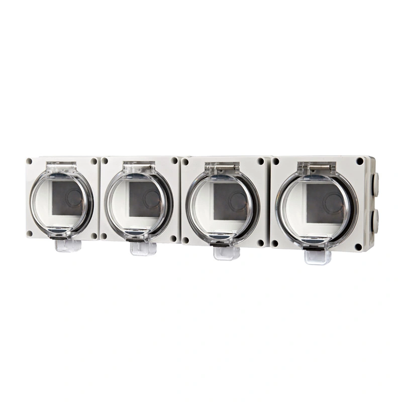 IP66 Series Waterproof Socket 4 Modules Empty Enclosure